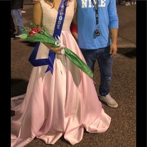Light pink prom dress